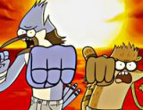 Regular Show Kahramanları Dövüş